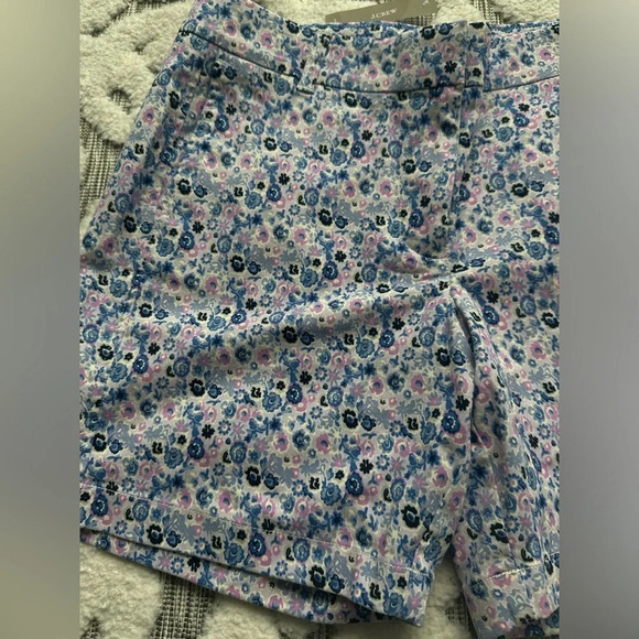 NWT J. Crew Floral Purple Blue Print Stretch 16” Chino Shorts | 10 - Picture 3 of 8